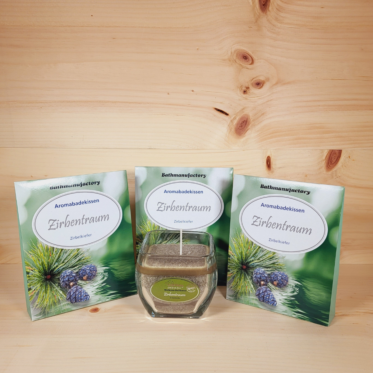 Zirben Wellnesskerze